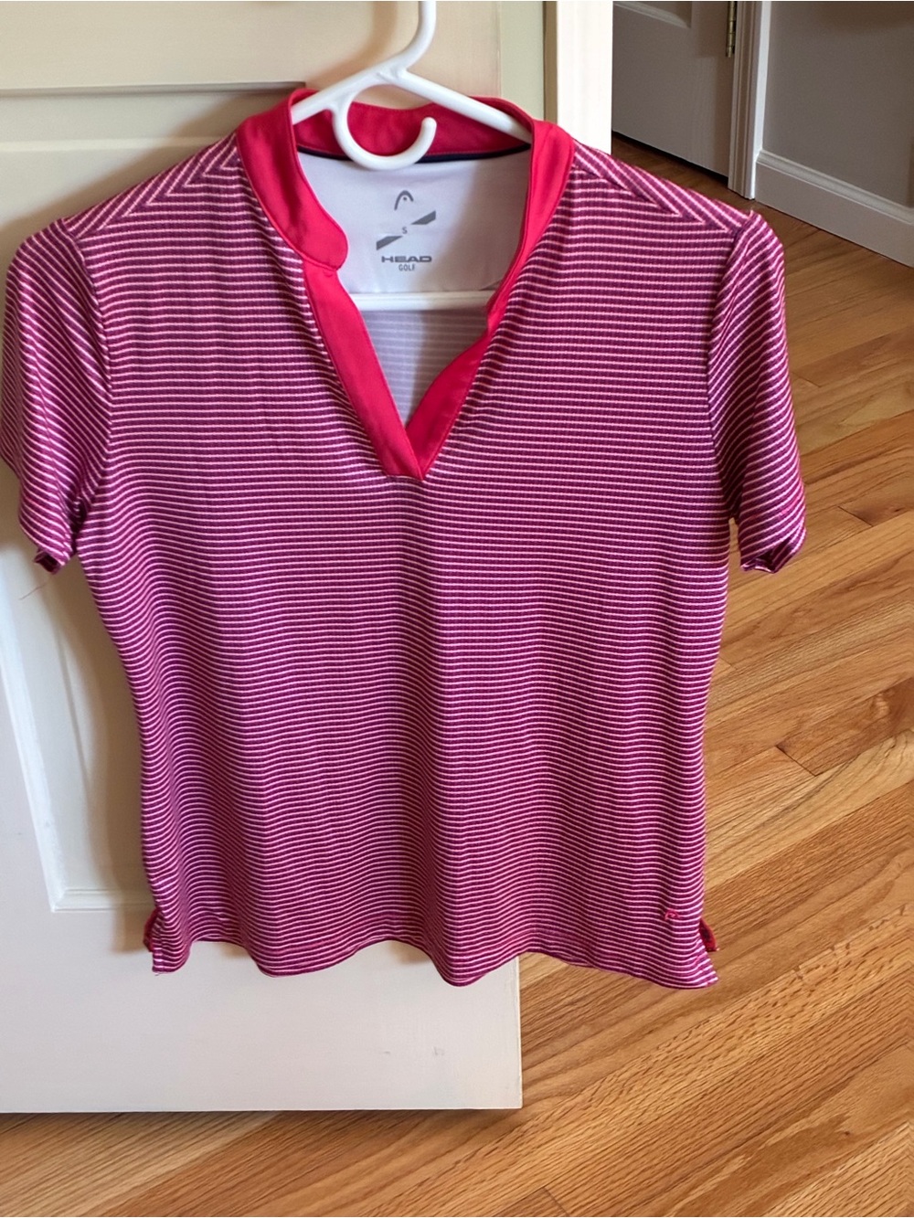 Head Women's Pink Striped Short Sleeve Head golf Polo